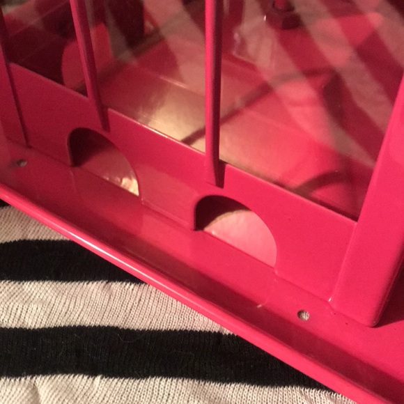 Fuschia Metal Lantern Bird Feeder - Picture 5 of 10